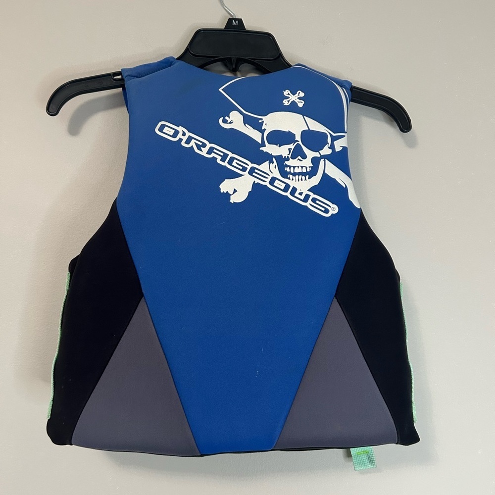 Youth O'Rageous Blue and Green Performance Swim Vest - Picture 5 of 5